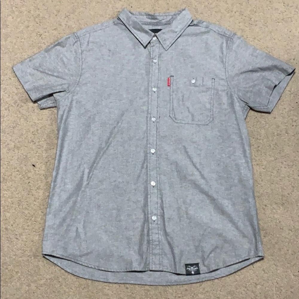 Tykes Button Down Shirt Silver